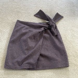 Wilfred plaid wrap mini skirt 4